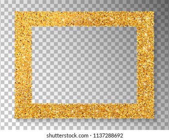Golden Frame On Transparent Background Gold Stock Vector (Royalty Free ...