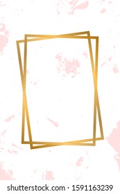 Golden frame on white background. vintage frame with grugne background. 
