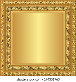 golden frame with ornaments