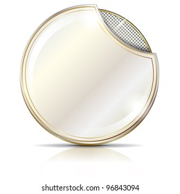 Golden frame with place for your text - transparent vector file