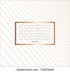 Golden frame sample text on golden line abstract pattern background,EPS10
