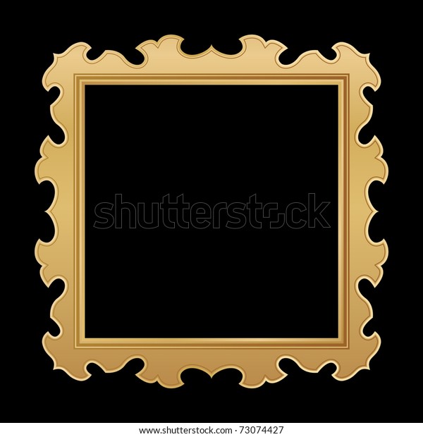Golden Frame Template Stock Vector (Royalty Free) 73074427 | Shutterstock