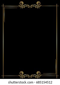 Golden frame vector