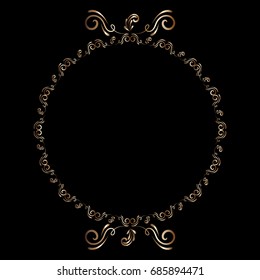 Golden frame vector