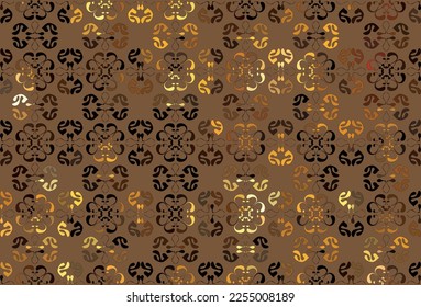 Marco dorado con ornamento vectorial sobre fondo marrón. Elementos elegantes y clásicos. Se puede usar para la joyería, la belleza y la industria de la moda. Ideal para el logotipo, el emblema o cualquier idea deseada.