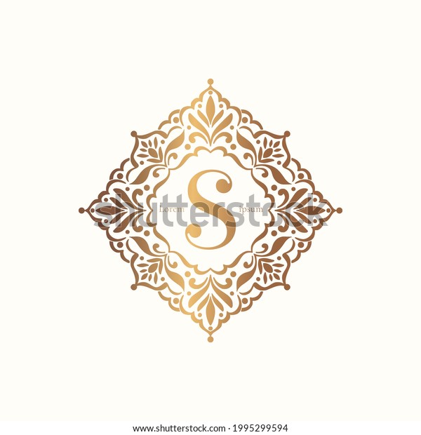 Golden frame
with vector ornament on a white background. Elegant, classic
elements. Can be used for jewelry, beauty and fashion industry.
Great for logo, emblem, or any desired
idea.