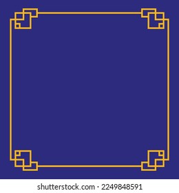 Golden frame. Vintage Frame. Oriental Frame.