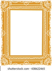 Golden frame. Vintage. Vector illustration.