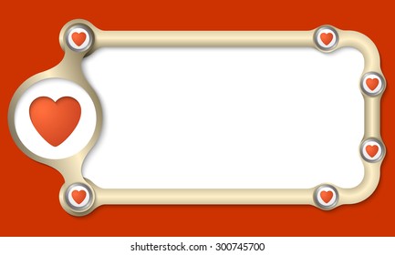Golden frame for your text and science and heart
