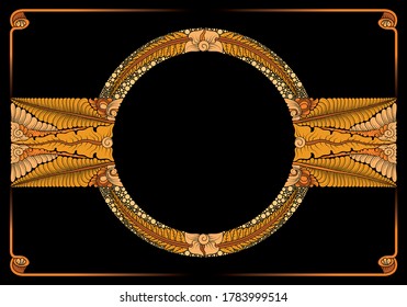 golden frame for your text vector illustration