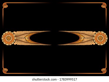 golden frame for your text vector illustration