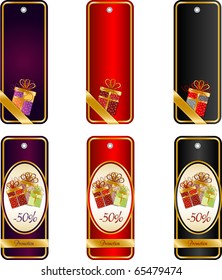 golden framed set promotion label