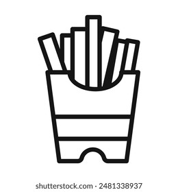 Golden French Fries Icon for Restaurant Menus