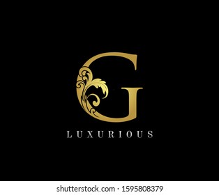 Golden G Luxury Logo Icon, Elegant G Letter Logo Design.