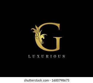 Golden G Luxury Logo Icon, Classic G Letter Logo Design.