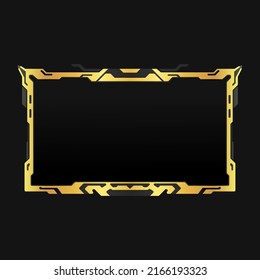 Golden Gaming Interface Video Streaming Grenzrahmen für Live-Streaming-Plattformen.