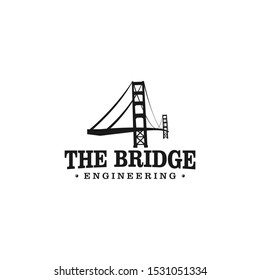 The golden gate bridge engineering logo design