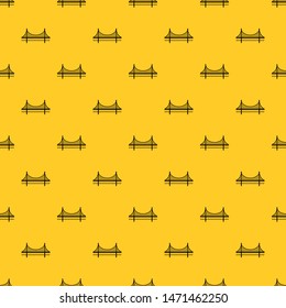 Golden gate bridge pattern seamless vector repeat geometric yellow for any design