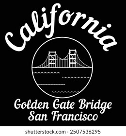 Golden Gate Bridge, San Francisco. Vector illustration