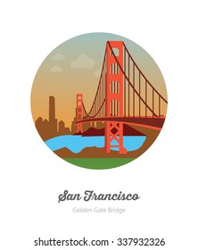 Golden Gate bridge in San Francisco America
