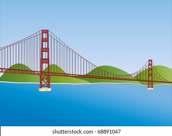 golden gate bridge in San Francisco ( background on separate layer )