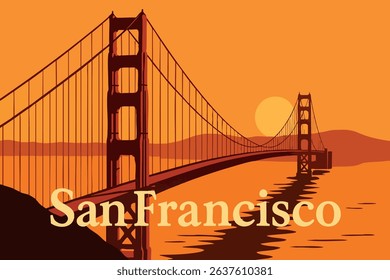 The Golden Gate Bridge stands gracefully at dawn, bathed in the soft glow of morning light, with the bay’s misty waters adding a serene touch to this iconic San Francisco landmark