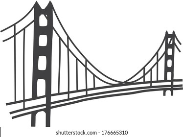 golden gate bridge vector