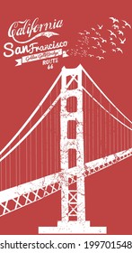 golden gate bridge vector art
