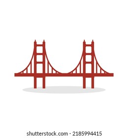 Golden Gate Bridge Vector Art Flat Stock Vector (Royalty Free ...