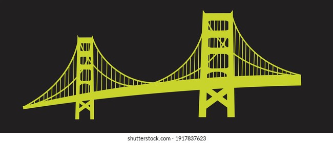 Golden gate bridge vector design