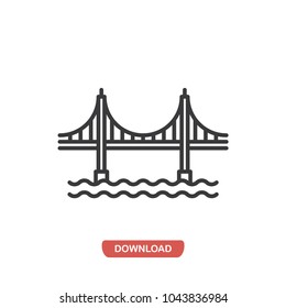 Golden Gate Bridge Vector Icon 