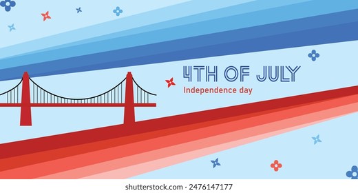 golden gate bridge.4th of july.Independence Day .star and flower .blue and red rambo designs .Us.freedom 