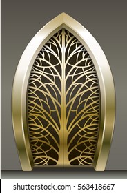 Golden Gate forging a fabulous tree. Vector graphics