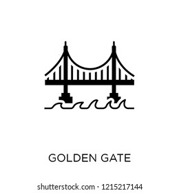 Golden gate icon. Golden gate symbol design from United states of america collection. Simple element vector illustration on white background.