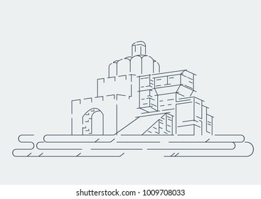 Golden Gate in Kiev, Ukraine. Vector, Illustration