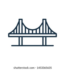 Golden gate USA bridge icon