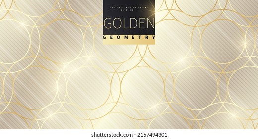 Goldenes geometrisches abstraktes Muster. Luxuriöse, goldene lineare Ornament. Premium Design für Tapeten, Seidenstoffe und Dekorationen. Vektorgrafik.