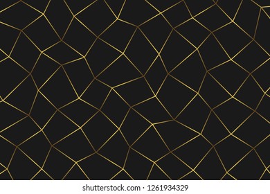 Golden geometric abstract pattern. Template for birthday, wedding, anniversary, business cards design	
