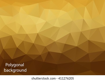 Golden Geometric background. Colorful abstract background for design. Polygon background pattern. 
