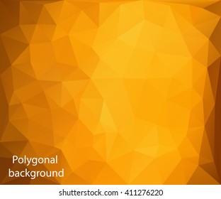 Golden Geometric background. Colorful abstract background for design. Polygon background pattern. 