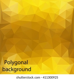 Golden Geometric background. Colorful abstract background for design. Polygon background pattern. 