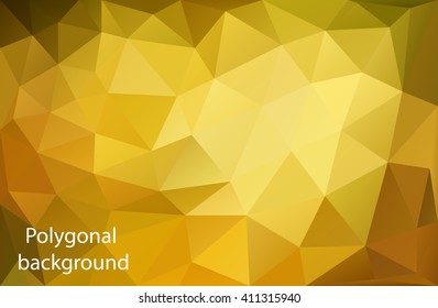 Golden Geometric background. Colorful abstract illustration for design. Polygon  pattern. 