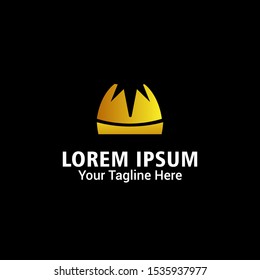 golden geometric business company logo concept