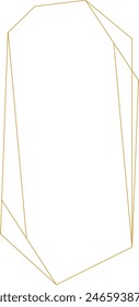 Golden geometric frame vector art illustration