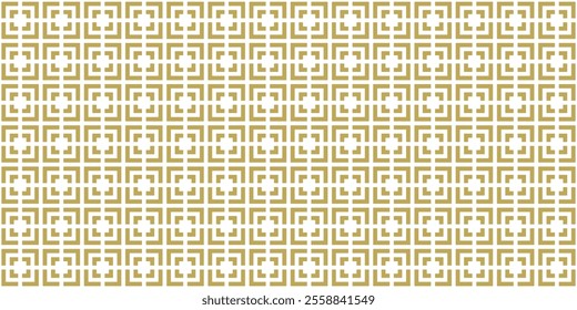 Golden geometric luxury seamless pattern with squares triangle arrows - stock vector