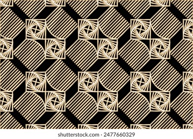 Goldenes geometrisches modernes Musterdesign