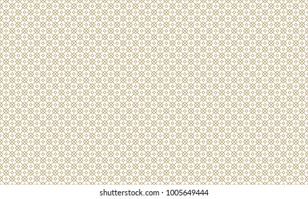 Golden Geometric Pattern 10v1, Increased. Seamless Golden Pattern with Lines and Rhombuses on White Background. Can Use for Wrapping Paper, Textile and Gift Pack