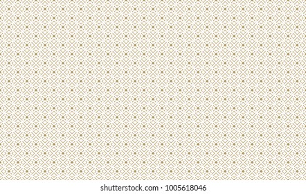 Golden Geometric Pattern 11v3, Increased. Seamless Golden Pattern with Angular Elements of Line and Painted Rhombuses on White Background. Can Use for Wrapping Paper, Textile and Gift Pack