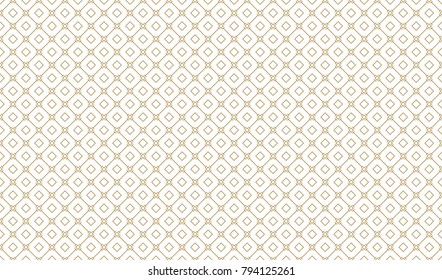Golden Geometric Pattern 7v5, Increased. Seamless Golden Pattern with Serif Lines and Rhombuses on White Background. Can Use for Wrapping Paper, Textile and Gift Pack