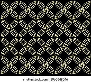 Golden geometric pattern black background 